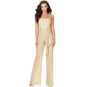Nookie Gold Shimmer Mystery Jumpsuit XS